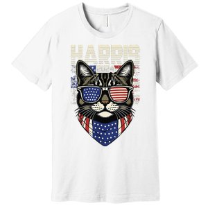 Kamala Harris For President 2024 Funny Cat Lady Premium T-Shirt