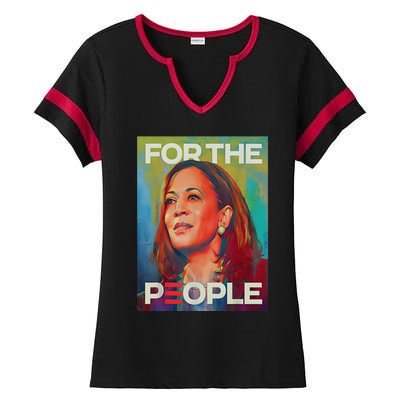 Kamala Harris For People 2024 Election President Gift Ladies Halftime Notch Neck Tee