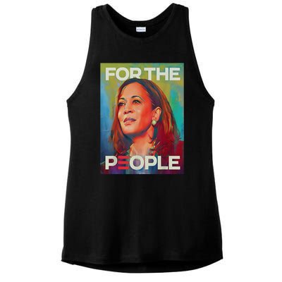 Kamala Harris For People 2024 Election President Gift Ladies PosiCharge Tri-Blend Wicking Tank