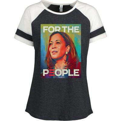 Kamala Harris For People 2024 Election President Gift Enza Ladies Jersey Colorblock Tee