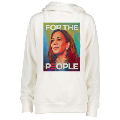 Kamala Harris For People 2024 Election President Gift Womens Funnel Neck Pullover Hood