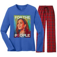 Kamala Harris For People 2024 Election President Gift Women's Long Sleeve Flannel Pajama Set 