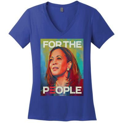 Kamala Harris For People 2024 Election President Gift Women's V-Neck T-Shirt