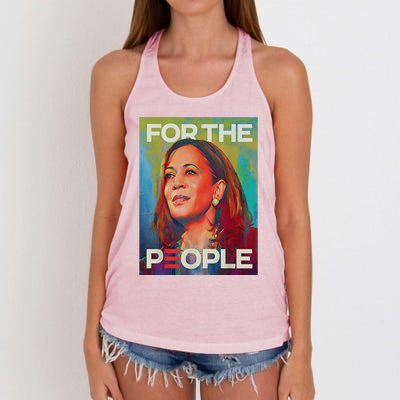 Kamala Harris For People 2024 Election President Gift Women's Knotted Racerback Tank