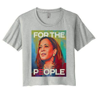 Kamala Harris For People 2024 Election President Gift Women's Crop Top Tee