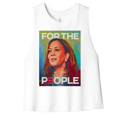 Kamala Harris For People 2024 Election President Gift Women's Racerback Cropped Tank