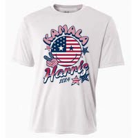 Kamala Harris For President 2024 Smiley Emoji Icon Us Flag Cooling Performance Crew T-Shirt