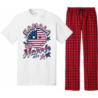 Kamala Harris For President 2024 Smiley Emoji Icon Us Flag Pajama Set