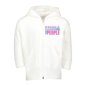 Kamala Harris For The People Kamala Harris For President 2024 Toddler Zip Fleece Hoodie