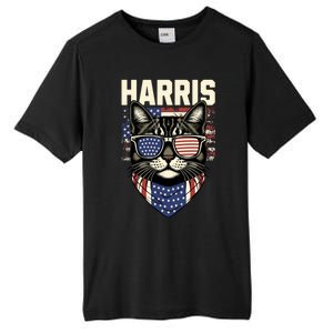 Kamala Harris For President 2024 Funny Cat Lady Graphic Gift Tall Fusion ChromaSoft Performance T-Shirt