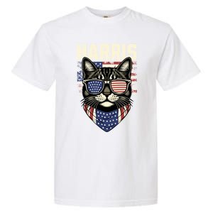 Kamala Harris For President 2024 Funny Cat Lady Graphic Gift Garment-Dyed Heavyweight T-Shirt