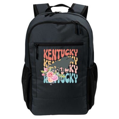 Kentucky Horse Floral Colorful Retro Daily Commute Backpack