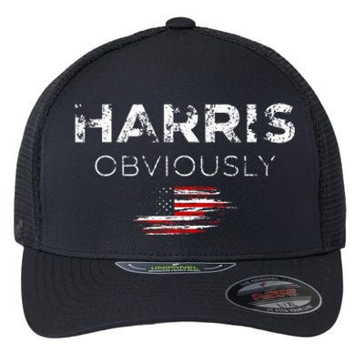 Kamala Harris For President 2024 Obviously Flexfit Unipanel Trucker Cap