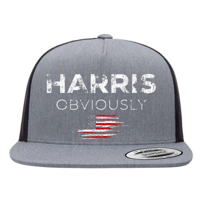 Kamala Harris For President 2024 Obviously Flat Bill Trucker Hat