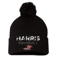 Kamala Harris For President 2024 Obviously Pom Pom 12in Knit Beanie