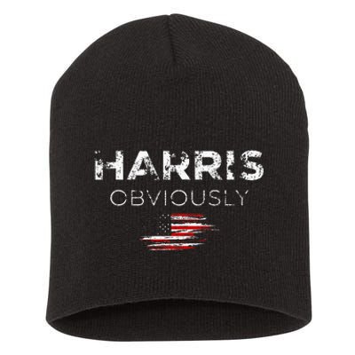 Kamala Harris For President 2024 Obviously Short Acrylic Beanie