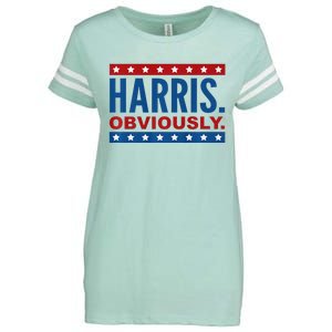 Kamala Harris For President Obviously 2024 Enza Ladies Jersey Football T-Shirt