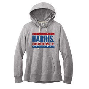 Kamala Harris For President Obviously 2024 Women's Fleece Hoodie