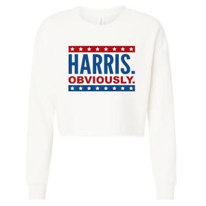 Kamala Harris For President Obviously 2024 Cropped Pullover Crew