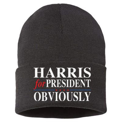 Kamala Harris For President Obviously Sustainable Knit Beanie