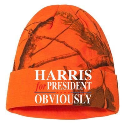 Kamala Harris For President Obviously Kati Licensed 12" Camo Beanie