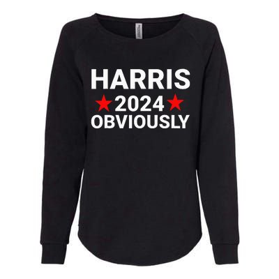 Kamala Harris For President Obviously Womens California Wash Sweatshirt