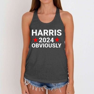 Kamala Harris For President Obviously Women's Knotted Racerback Tank