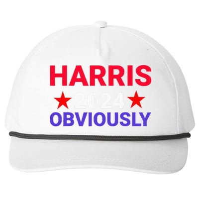 Kamala Harris For President Obviously Snapback Five-Panel Rope Hat