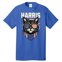 Kamala Harris For President 2024 Funny Cat Lady Graphic Gift Tall T-Shirt