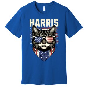 Kamala Harris For President 2024 Funny Cat Lady Graphic Gift Premium T-Shirt