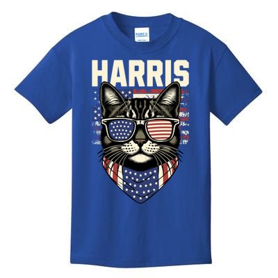 Kamala Harris For President 2024 Funny Cat Lady Graphic Gift Kids T-Shirt