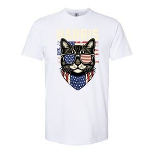 Kamala Harris For President 2024 Funny Cat Lady Graphic Gift Softstyle CVC T-Shirt