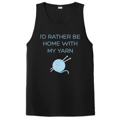 Knitting Home Funny Grandma Mom Crocheting Yarn Lover Gift Funny Gift PosiCharge Competitor Tank