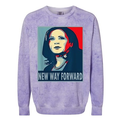 Kamala Harris Forward 2024 Presidential Election President Colorblast Crewneck Sweatshirt