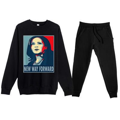 Kamala Harris Forward 2024 Presidential Election President Premium Crewneck Sweatsuit Set