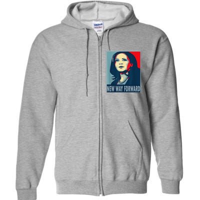 Kamala Harris Forward 2024 Presidential Election President Full Zip Hoodie