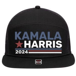 Kamala Harris For President 2024 7 Panel Mesh Trucker Snapback Hat