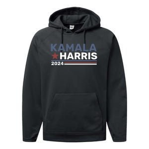 Kamala Harris For President 2024 Performance Fleece Hoodie