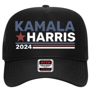 Kamala Harris For President 2024 High Crown Mesh Back Trucker Hat