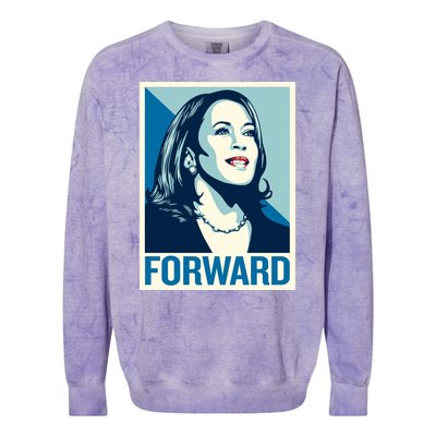 Kamala Harris Forward Election Colorblast Crewneck Sweatshirt