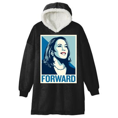 Kamala Harris Forward Election Hooded Wearable Blanket