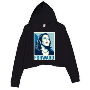 Kamala Harris Forward Election Crop Fleece Hoodie