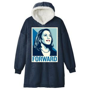 Kamala Harris Forward Election Hooded Wearable Blanket