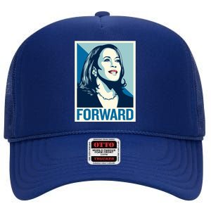 Kamala Harris Forward Election High Crown Mesh Back Trucker Hat