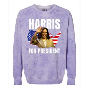 Kalama Harris For President 2024 Colorblast Crewneck Sweatshirt