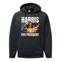 Kalama Harris For President 2024 Performance Fleece Hoodie