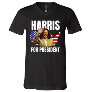 Kalama Harris For President 2024 V-Neck T-Shirt