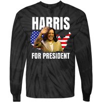 Kalama Harris For President 2024 Tie-Dye Long Sleeve Shirt