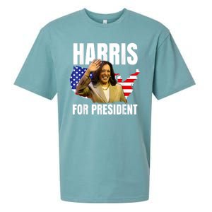 Kalama Harris For President 2024 Sueded Cloud Jersey T-Shirt