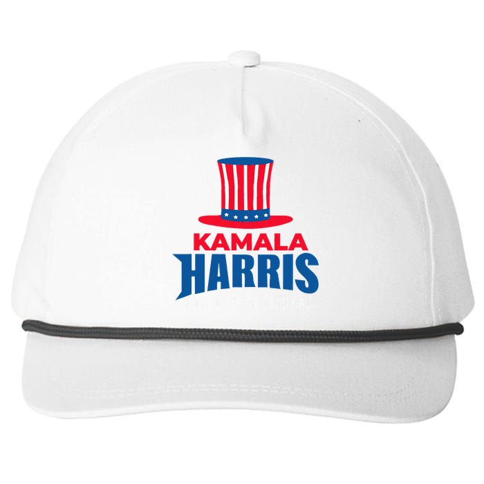 Kamala Harris For The President Kamala For President Snapback Five-Panel Rope Hat